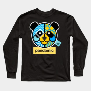 Pandamic Blue Character Long Sleeve T-Shirt